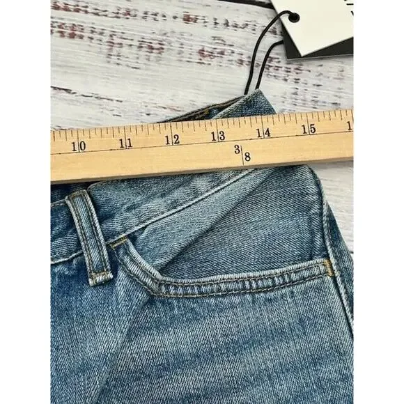 RE/DONE‎ Womens 70s Low Rise Flared Jeans Denim Stretch Lake Blue Size 27 NWT